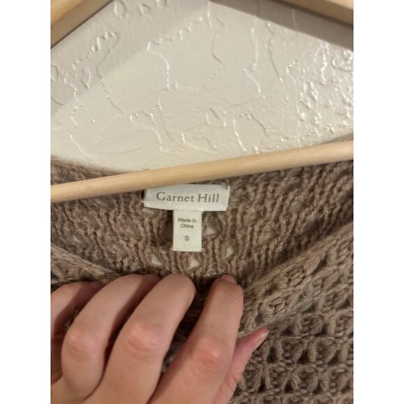 Garnet Hill Granny Core Recycled Cashmere Bobble Stitch Sweater - Picture 8 of 11